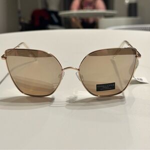 Kendall & Kylie Gold toned mirrored cat eye sunglasses